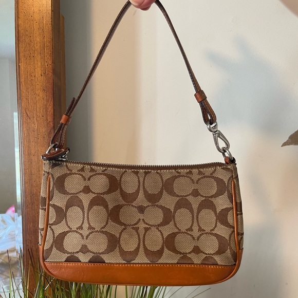 Coach Signature Brown and Tan Shoulder Bag - Picture 9 of 9